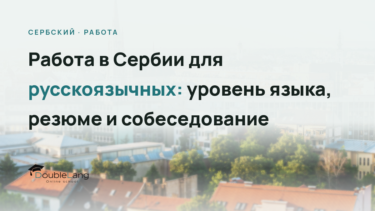 Работа в Сербии для русскоязычных: уровень языка, резюме и собеседование